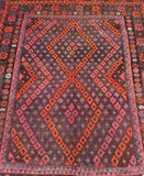 Vintage Afghan Meymaneh Kilim Rug 3.1x2.4m