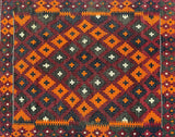 Pure Wool Hand Woven Afghan Maymaneh Kilim Rug 129x85cm Perth