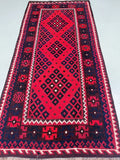 Afghan Meymaneh Kilim Rug 2.4x1.1m