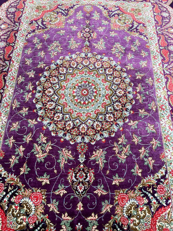 signed-Persian-qum-silk-rug