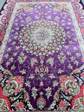 2x1.35m Masterpiece Pure Silk Persian Qum Rug