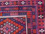 Vintage Afghan Meymaneh Kilim Rug 4x2.5m