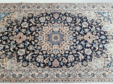 2.15x1.25m Silkinlaid Persian Nain Rug