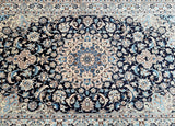 2.15x1.25m Silkinlaid Persian Nain Rug