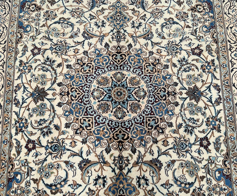 Nain Octagonal Rug 3x2m Vintage Persian Nain Rug - shoparug