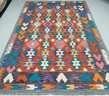 Tribal Afghan Waziri Kilim Rug 2.8x1.9m