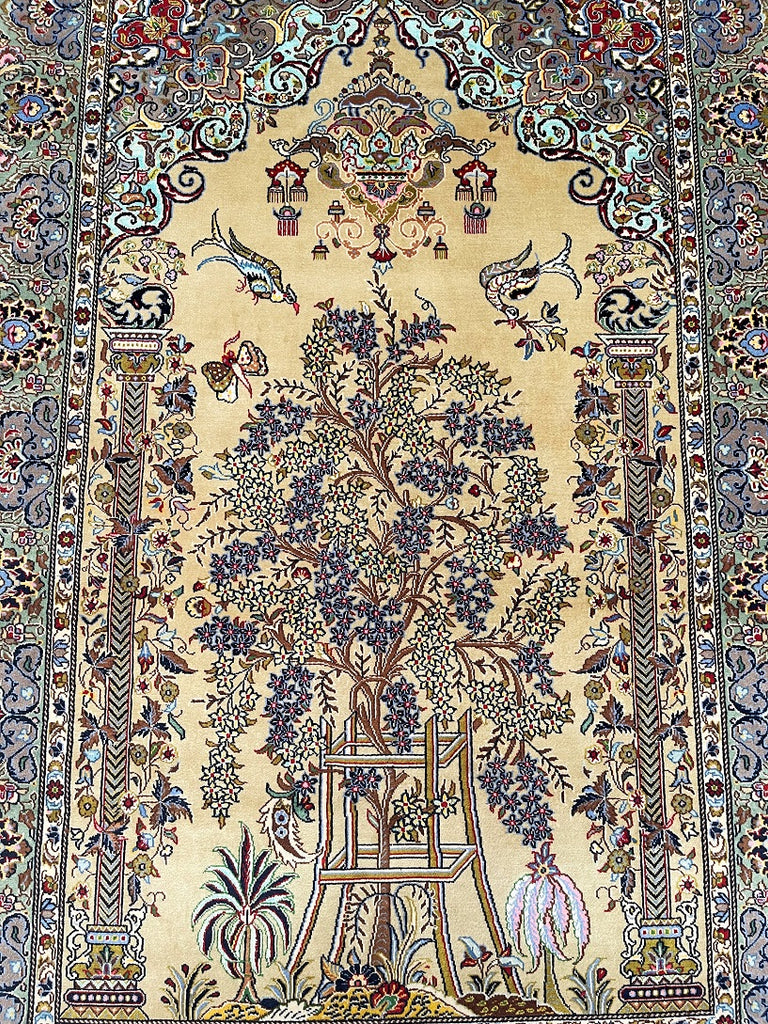 2.1x1.5m Garden Of Paradise Persian Kashan Rug