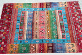 Gabbeh Afghan Super Kazak Rug 1.9x1.2m