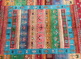 Gabbeh Afghan Super Kazak Rug 1.9x1.2m