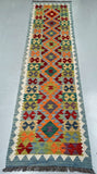 2.8m Boho Afghan Kyber Kilim Hall Runner