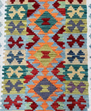 2.8m Boho Afghan Kyber Kilim Hall Runner