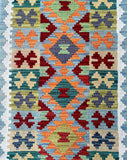 2.8m Boho Afghan Kyber Kilim Hall Runner