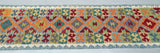 2.8m Boho Afghan Kyber Kilim Hall Runner
