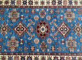Wool Authentic Hand Knotted Afghan Super Kazak Rug 1.9x1.2m