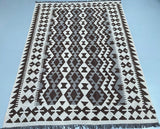 2x1.5m Afghan Meymaneh Kilim Rug