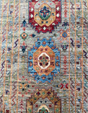Oversize 5.8m Long Handmade Afghan Super Kazak Hall Runner Rug