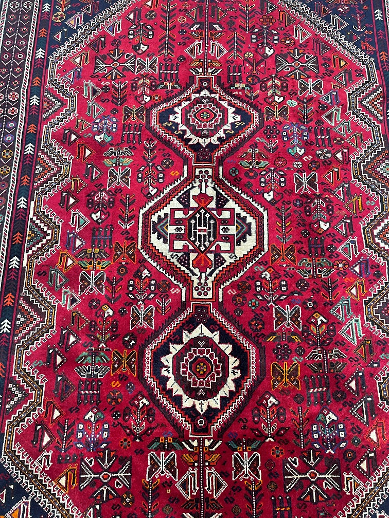 2.7x1.7m Persian Qashqai Shiraz Rug