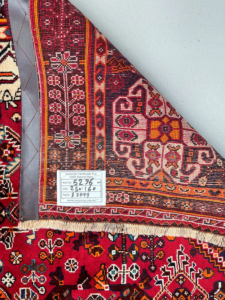 2.5x1.6m Persian Qashqai Shiraz Rug