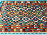 Full Room Size Hand Woven Boho Design Afghan Kyber Kilim Rug 3x2m At Persian Rug Warehouse WA in Perth.