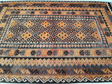 Vintage Afghan Meymaneh Kilim Rug 3.1x2.1m