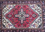 Dense quality pure wool hand knotted Persian Heriz rug 1.5x1m