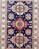 Tribal Afghan Kazak Rug 1.5x1m