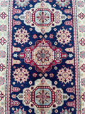 Tribal Afghan Kazak Rug 1.5x1m