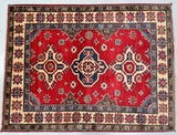 Tribal Afghan Kazak Rug 1.4x1m