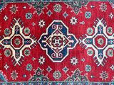 Tribal Afghan Kazak Rug 1.4x1m