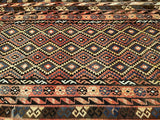 Vintage Afghan Meymaneh Kilim Rug 4x2.5m