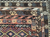 Vintage Afghan Meymaneh Kilim Rug 4x2.5m