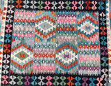 Pure Wool Nomadic Hand Woven Afghan Kyber Kilim Rug 1.6x1.3m Shoparug