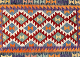 Boho Afghan Waziri Kilim Rug 1.9x1.3m
