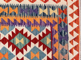 Boho Afghan Waziri Kilim Rug 1.9x1.3m