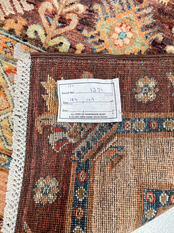 1.8x1.3m Afghan Super Kazak Rug