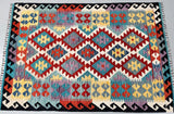 Afghan Waziri Kilim Rug 1.9x1.3m