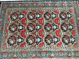 1.4x1m Masterpiece Pure Silk Rajabian Qum Rug