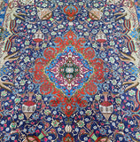 Large Room Size Authentic Handmade Vintage Persian Kashmar Rug 4x3m