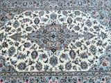 2.3x1.5m Beige Persian Yazd Rug