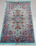 Masterpiece Pure Silk Persian Qum Rug 2x1.3m