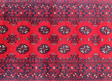 4.8m long pure wool hand knotted Afghan Mazar hall runner rug