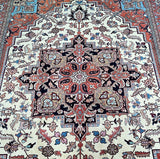 Massive Room Size Authentic Handmade Persian Heriz Rug 4x3m