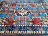 large room size pure wool handmade Afghan Chobi rug 3.8x2.8m