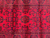 Pure Wool Hand Knotted Tribal Afghan Kunduz Hall Runner Rug 180x81cm Perth