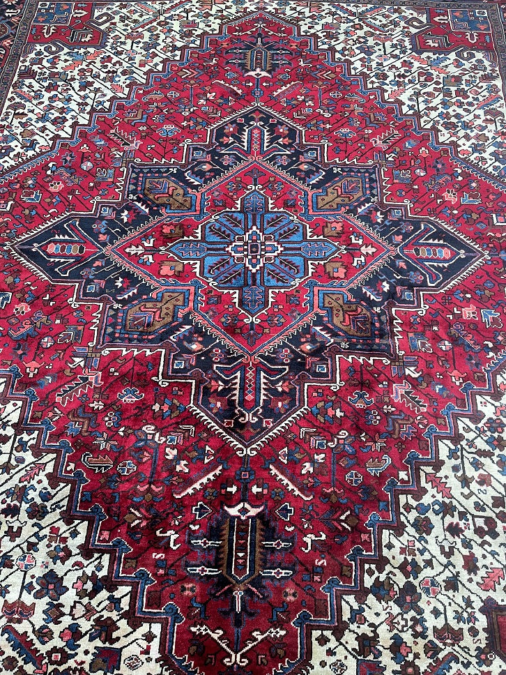 3.7x3m Tribal Persian Heriz Rug