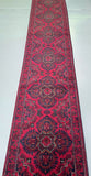 5.8m Long Wool Hand Knotted Tribal Afghan Khamyab Hall Runner Rug For Perth Homes.