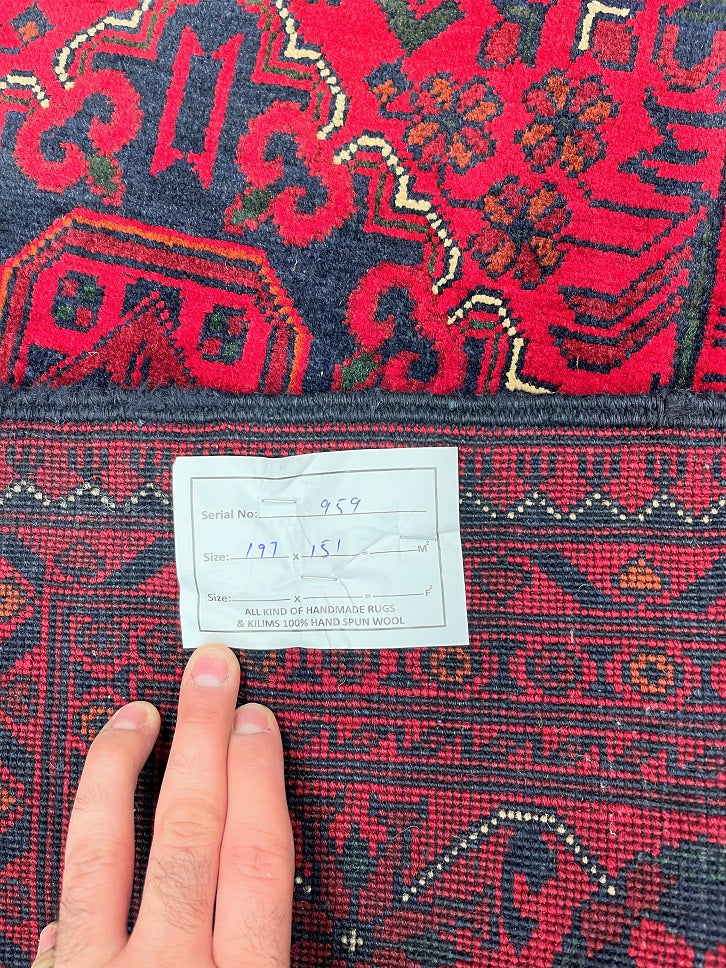 2x1.5m Afghan Khamyab Rug