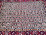 Full Room Size Handmade Vintage Persian Birjand Rug 2.8x2m