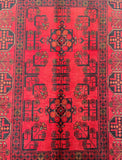 Certified Hand Knotted Afghan Rug 149x100cm