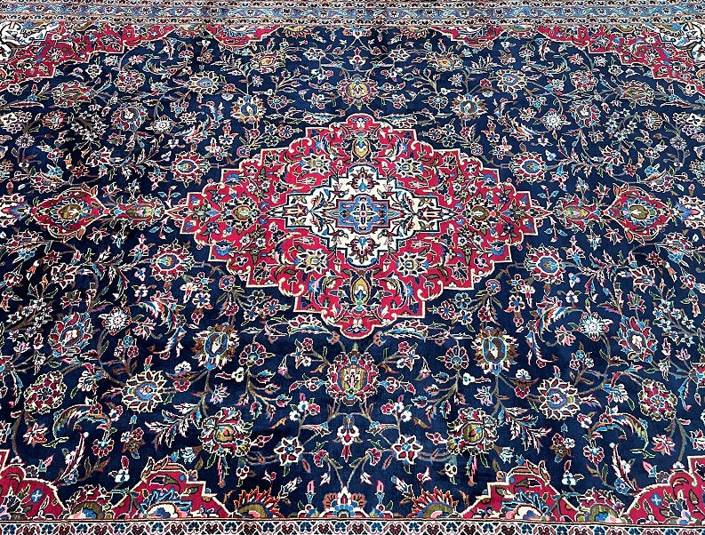 3.8x2.8m Persian Kashan Rug Signed